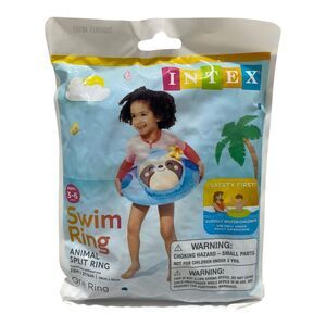 Intex Kids Intertube Sloth Animal Spit Floaty Swimming Ring Tube 23 Inch